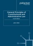 General Principles of Constitutional and Administrative Law (Palgrave Law Masters)