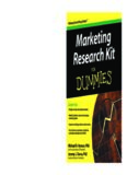 Marketing Research Kit For Dummies (For Dummies (Business & Personal Finance))