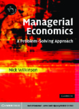 Managerial Economics : A Problem-Solving Approach