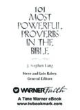101 Most Powerful Proverbs in the Bible (101 Most Powerful Series)