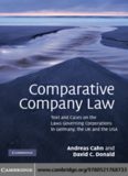 Comparative Company Law: Text and Cases on the Laws Governing Corporations in Germany, the UK and the USA  