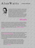 Alan Watts Lectures and Essays