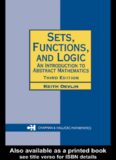 Sets, Functions, and Logic: An Introduction to Abstract Mathematics, Third Edition (Chapman Hall CRC Mathematics Series)