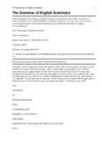 The Grammar of English Grammars - ESL Teachers Board