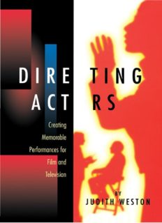 Directing Actors: Creating Memorable Performances for Film & Television