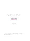 Digital Filters with MATLAB - MathWorks - MATLAB and Simulink for 