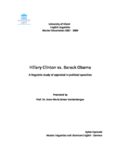 Hillary Clinton vs. B Hillary Clinton vs. Barack Obama . Barack Obama