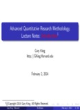 Advanced Quantitative Research Methodology