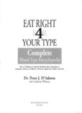 Eat Right for 4 Your Type: Complete Blood Type Encyclopedia
