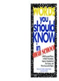 Words You Should Know In High School: 1000 Essential Words To Build Vocabulary, Improve Standardized Test Scores, And Write Successful Papers