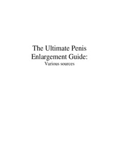 The Ultimate Penis Enlargement Guide