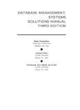DATABASE MANAGEMENT SYSTEMS SOLUTIONS MANUAL THIRD EDITION