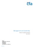 Management and Leadership - Home - Skills CFA