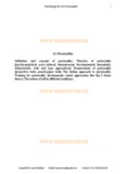 Theories of Personality and Personality Testing