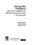 Hacking Web Intelligence: Open Source Intelligence and Web Reconnaissance Concepts and Techniques