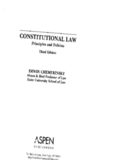 Constitutional Law: Principles And Policies (Introduction to Law Series)  