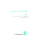 Food Science and Technology
