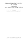 The Cambridge History of China: The Ming Dynasty, 1368-1644, Part 1