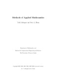 Methods of Applied Mathematics - Department of Mathematics