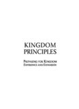 Kingdom Principles: Preparing for Kingdom Experience and Expansion (Understanding the Kingdom)
