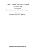 The Cambridge History of China, Vol. 13: Republican China 1912-1949, Part 2 