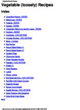 Vegetable Recipes