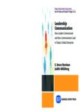 Leadership communication : how leaders communicate and how communicators lead in today's global