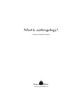 What Is Anthropology? (Anthropology, Culture and Society)