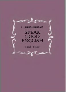 Speak Good English. 2nd Year