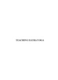 TEACHING HATHA YOGA - Open Source Yoga