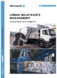 Solid Urban Waste Management. Managing Municipal Waste. Commission 3