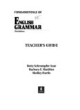Fundamentals of English Grammar: Teachers Book Full Text (Azar English Grammar)