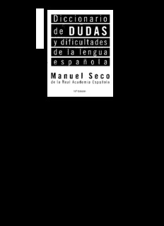 Diccionario de dudas y dificultades de la lengua española