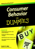 Consumer Behavior For Dummies (For Dummies (Business & Personal Finance))