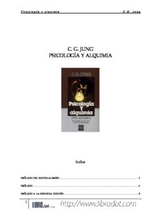 Jung, Carl Gustav. Psicología y alquimia