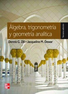 Algebra trigonometría y geometría analítica 3ra Edición de Dennis G. Zill