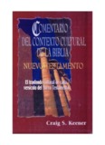 Comentario del Contexto Cultural de la Biblia. NUEVO Testamento