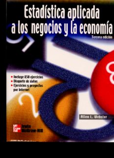 Estadística aplicada a los negocios y la economía, 3ra Edición