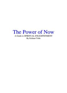 The Power of Now -- Eckhart Tolle PDF - Life Integrity