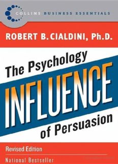 Influence: The Psychology of Persuasion