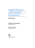 Applied Statistics and Probability for Engineers