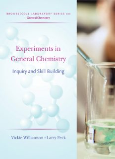 Experiments in General Chemistry: Inquiry and Skill Building (Brooks Cole Laboratory Series for General Chemistry)  