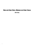 Men are from Mars, Women are from Venus