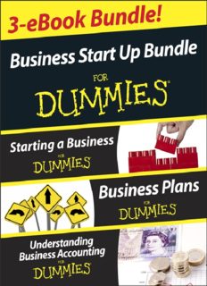 Business Start Up For Dummies Three e-book Bundle: Starting a Business For Dummies, Business Plans For Dummies, Understanding Business Accounting For Dummies
