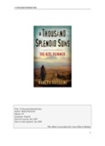 A Thousand Splendid Suns