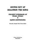 Grand Key OF SOLOmOn The KinG - Occult Books