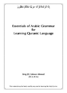 Essentials of Arabic Grammar Essentials of Arabic Grammar 