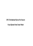 1001 Motivational Quotes for Success Great Quotes from Great Minds