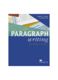 Paragraph Writing: From Sentence to Paragraph