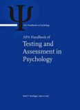 APA Handbook of Testing and Assessment in Psychology, Vol. 1: Test Theory and Testing and Assessment in Industrial and Organizational Psychology